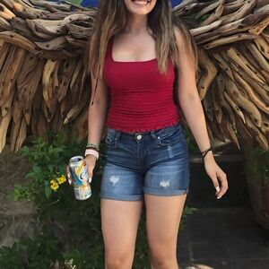 Candies stretchy square neck tank